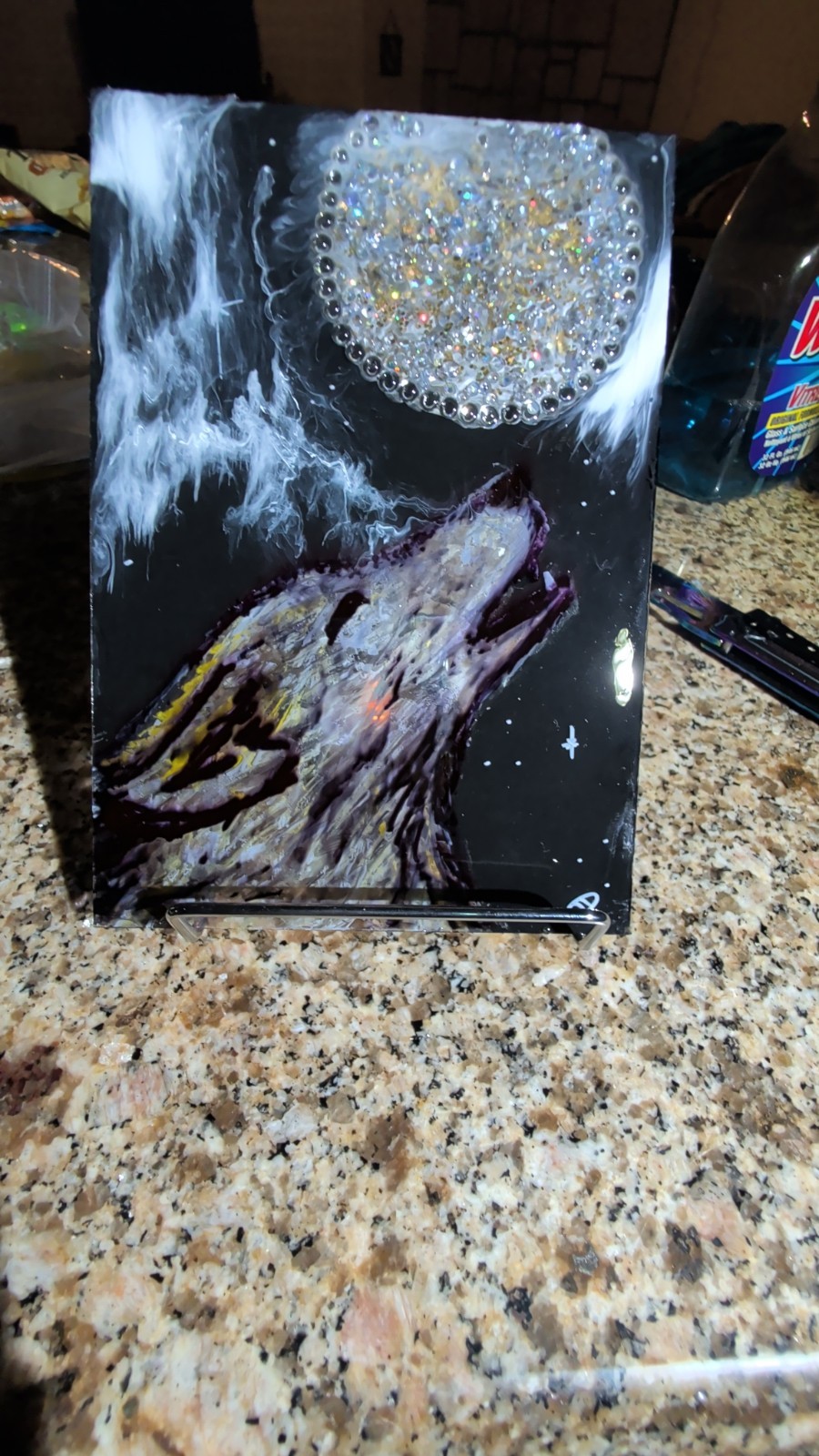 Glass Canvas With Resin Pour Seal