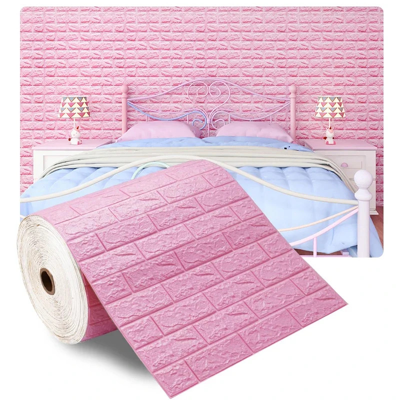 3D Foam Brick Wall Decals Self Adhesive Waterproof Wallpaper for Living Room TV