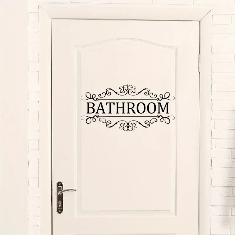 Waterproof Bathroom Wall Sticker PVC Home Decor Wall Door Decoration Decal