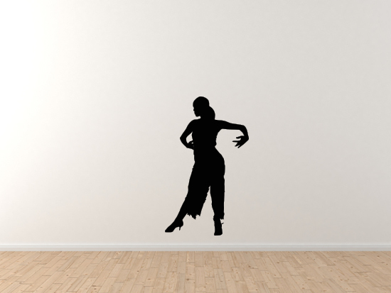 Tango Latin Salsa Samba Dance – Solo Dancer Version 1 – Vinyl Wall Decal