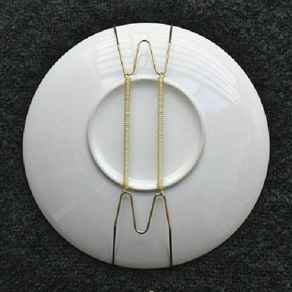 5 Sizes Wall Display Invisible Dish Hangers Adjustable Plate Spring Holder New