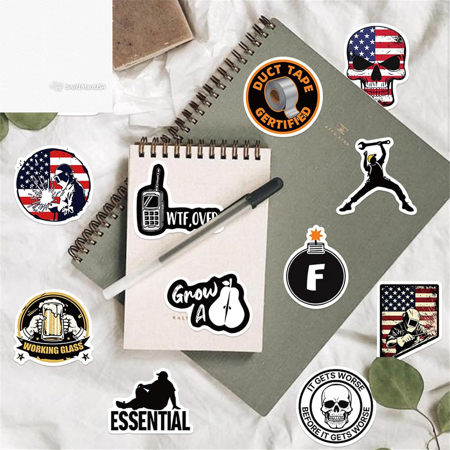 100 Pcs Funny Stickers for Adults Sarcastic Meme Decals for Laptop Water Bottle