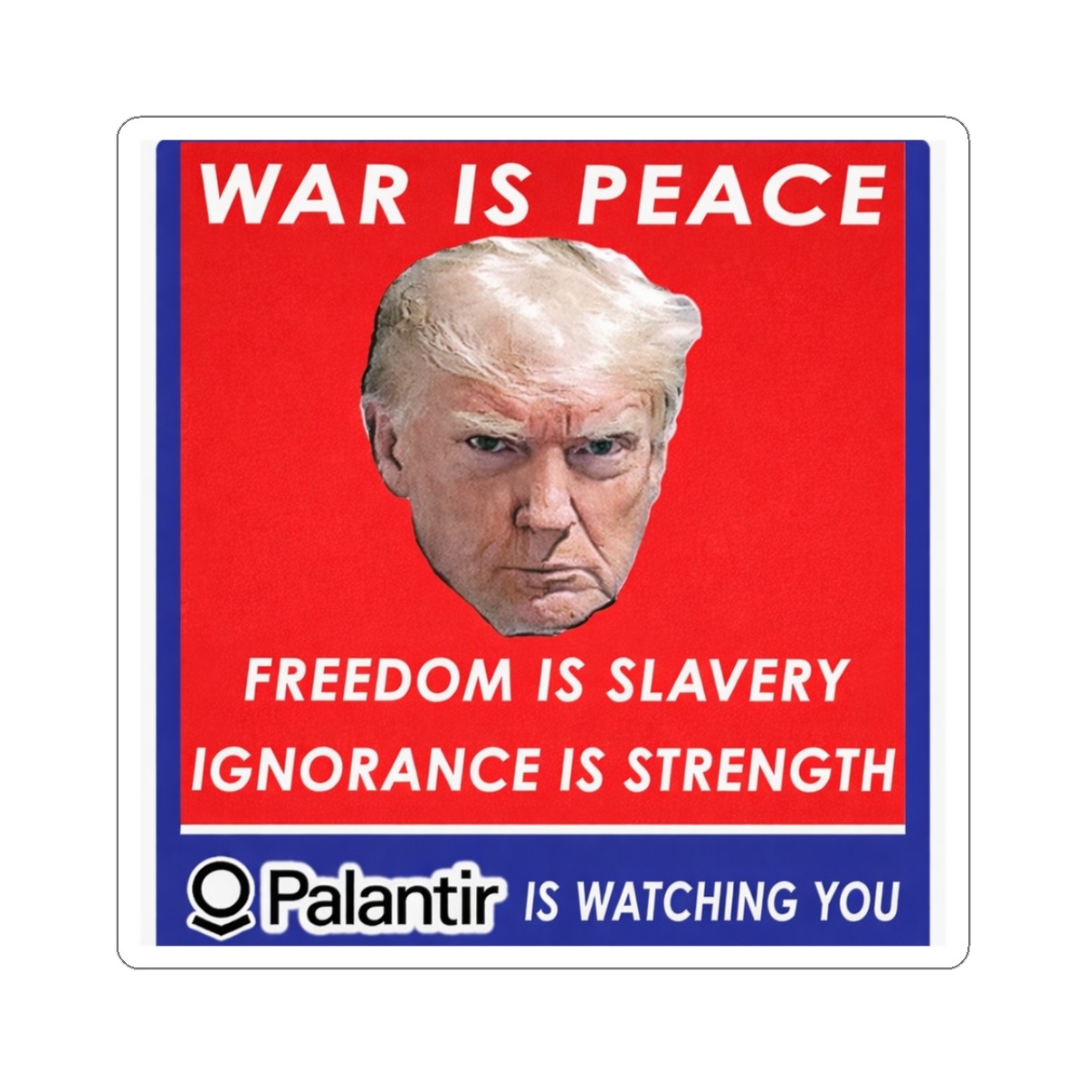 Anti Trump sticker, fdt sticker, Donald Meme Sticker, Political Humor Resist