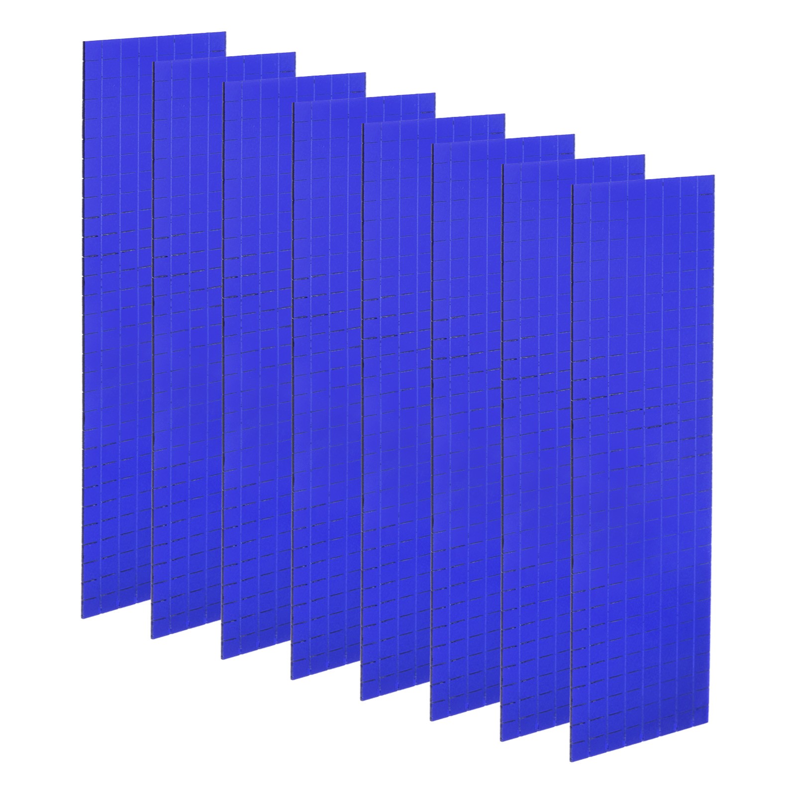 8 Sheet 3840Pcs 5x5mm Self Adhesive Mirror Mosaic Tiles Sticker Blue