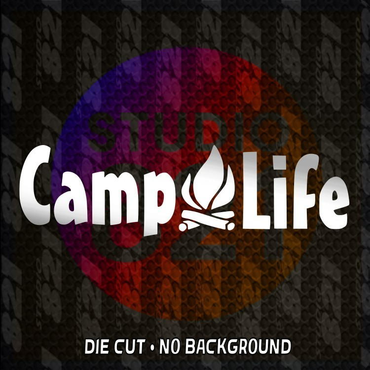 Camp Life Vinyl Decal Sticker – Die Cut ATV RV Camping, Outdoors Family