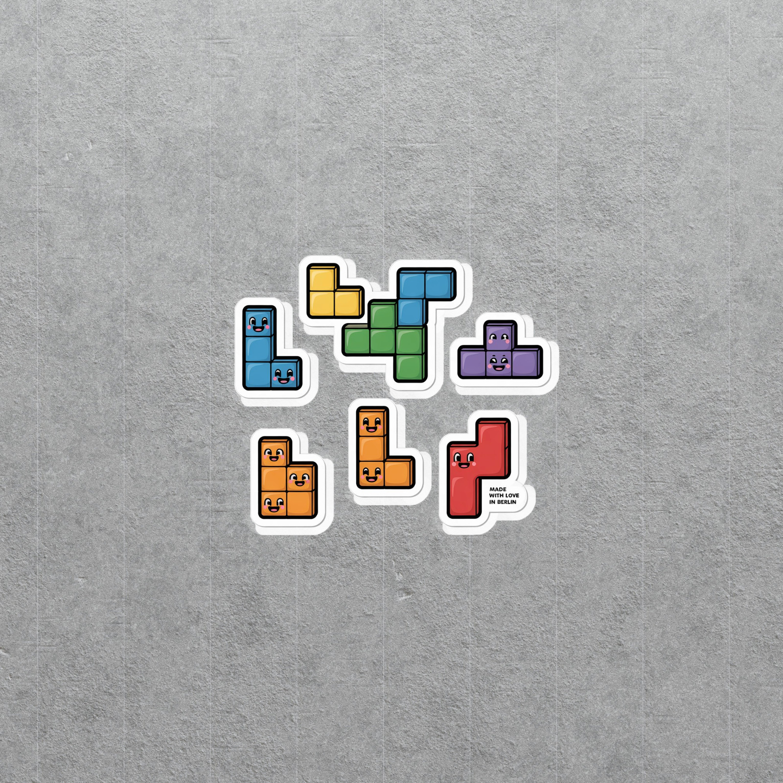 Cute Pixel Block Stickers Kawaii Retro Gaming Vinyl Decals #6478