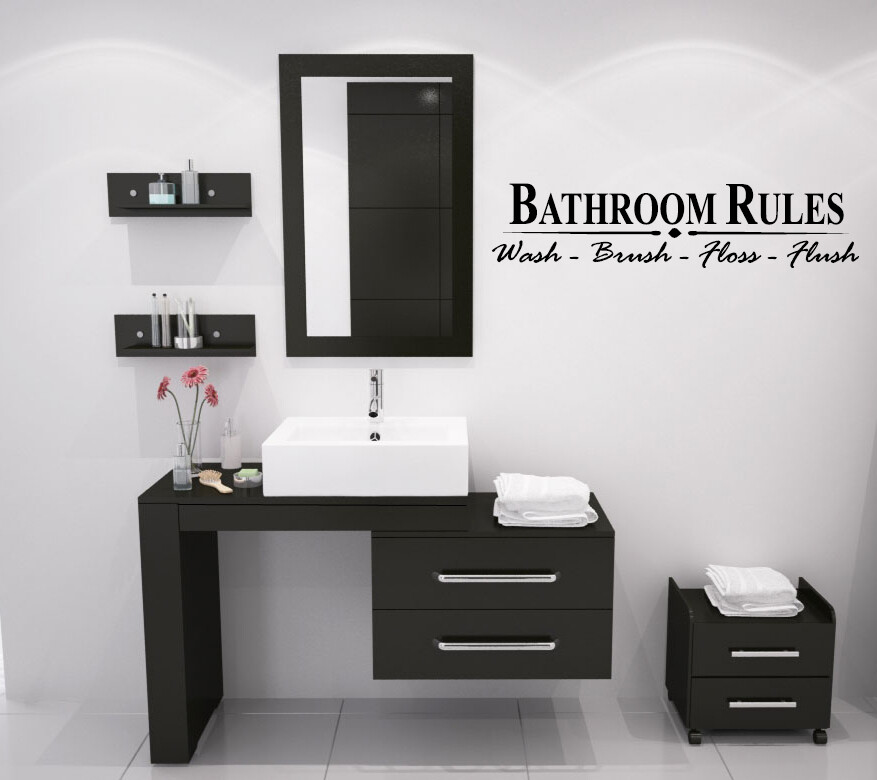 Bathroom Wall Decorative Sticker Mural Decal Art Decor Restroom