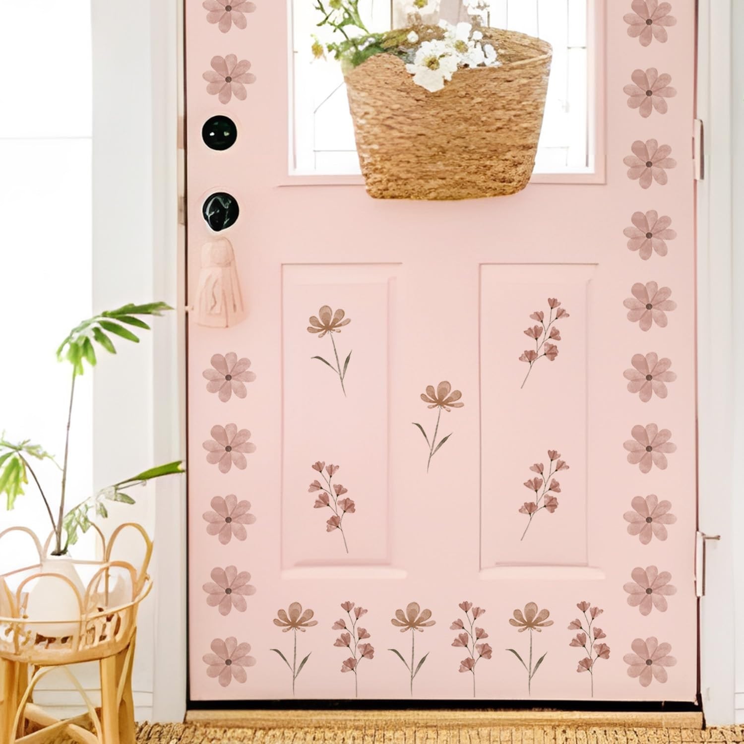 Boho Floral Wall Stickers | Dual Layer Print | 12 Sheets