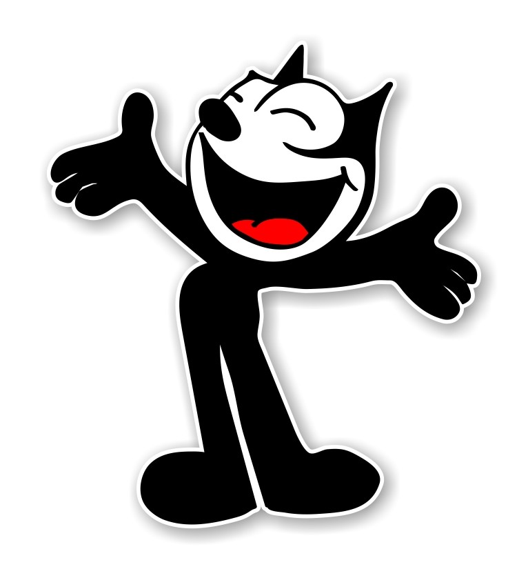 Felix the Cat "Open Arms" Precision Cut Decal