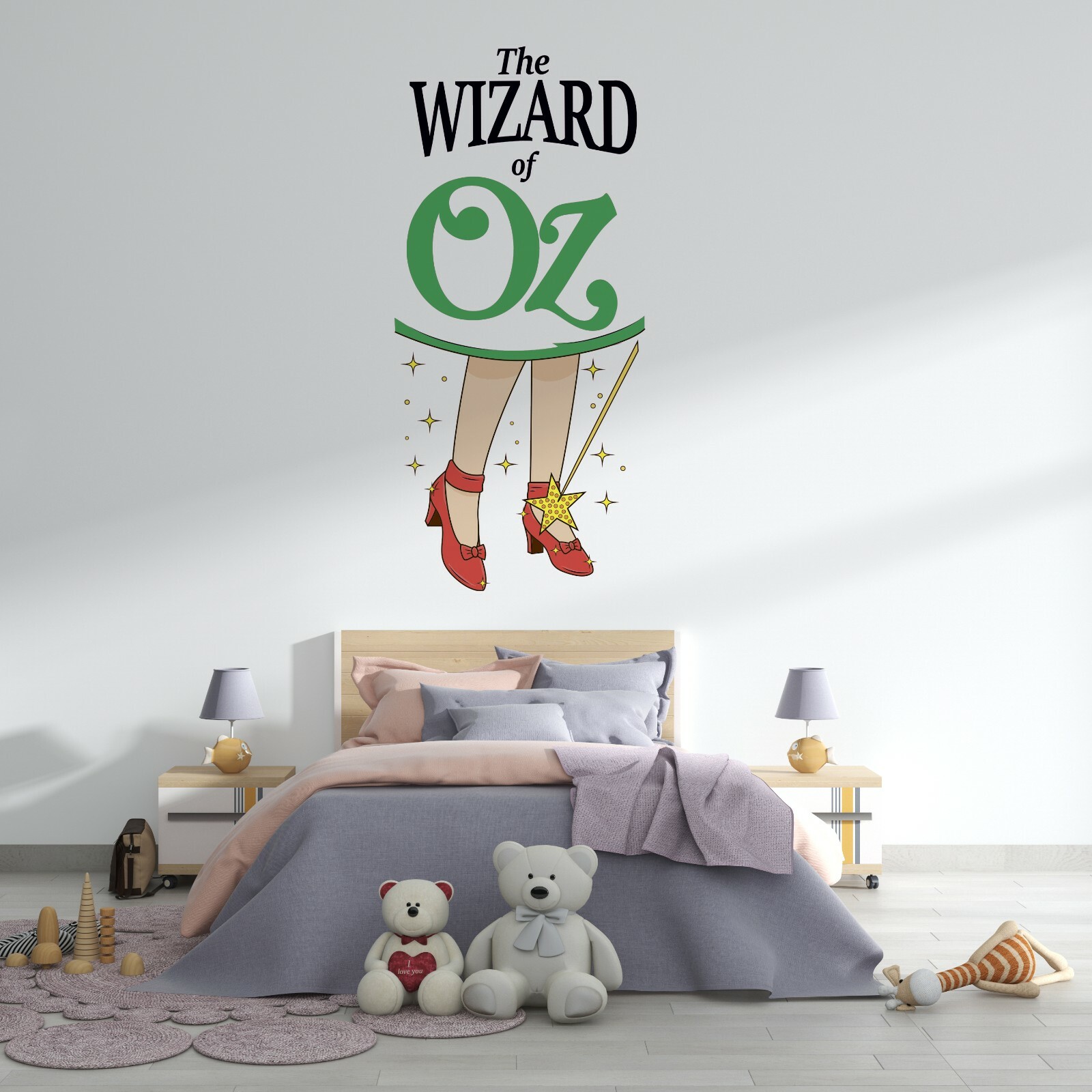 Vinyl Living Room Dorothy Gale Doll Shoes Wizard Of Oz Wall Decor Sticker 20×42