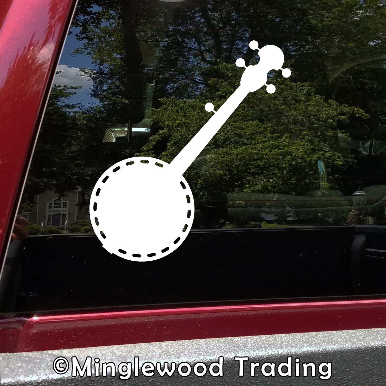 BANJO – Vinyl Decal Sticker – Bluegrass Country Music Picking