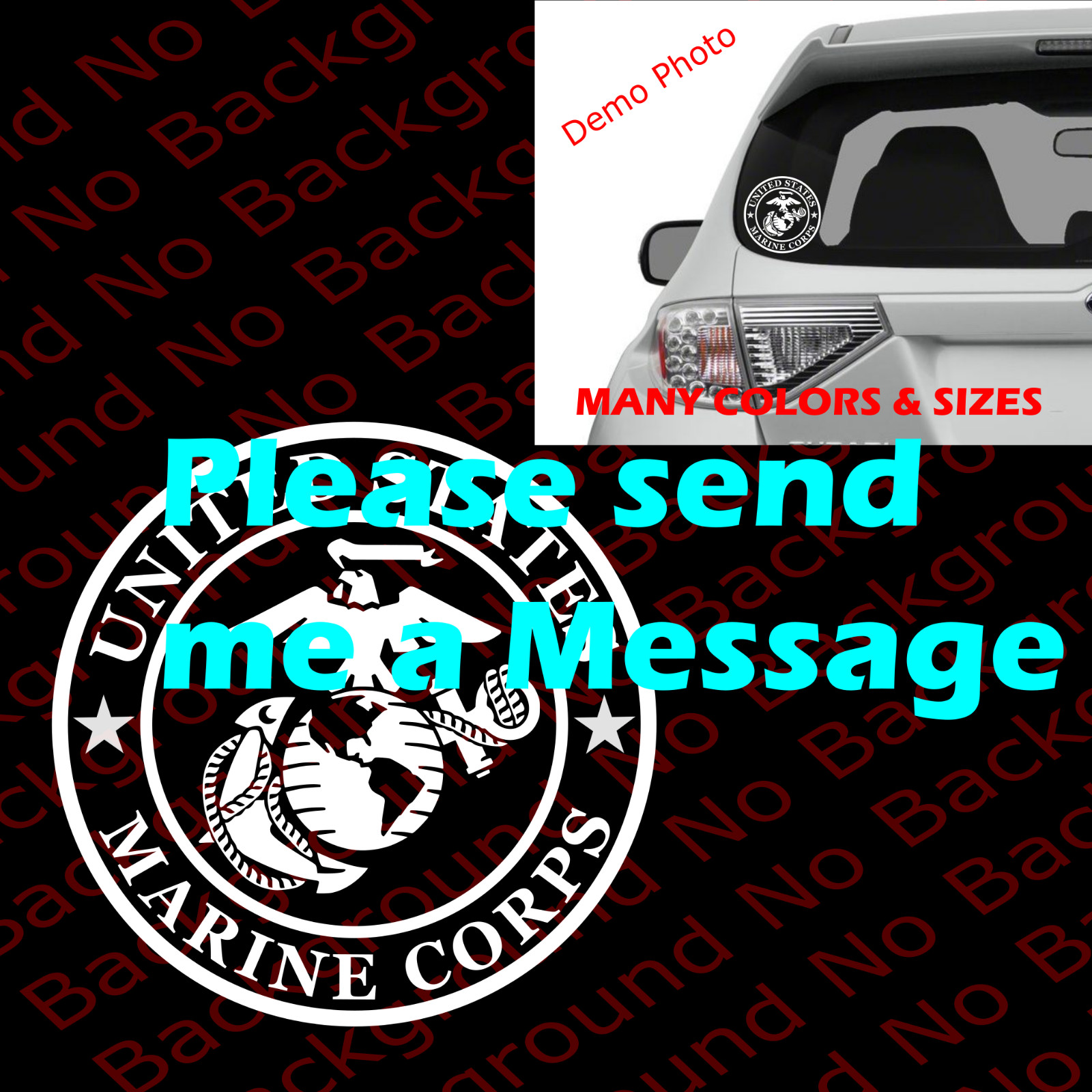 USMC EGA Marines Vinyl Die Cut Decal Sticker for Semper Fi Veteran Retired AY47