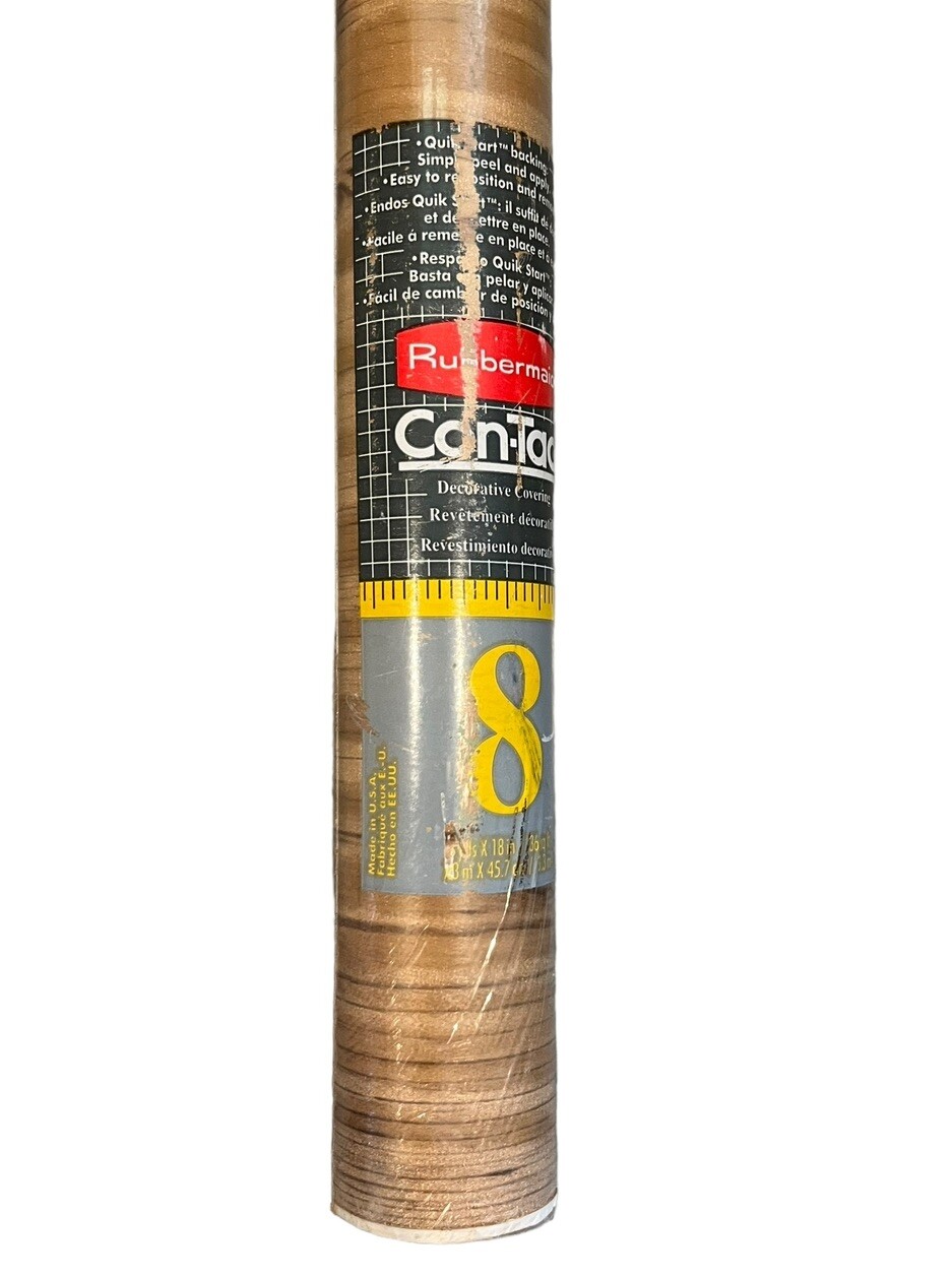 Vintage 1985 Rubbermaid Contact Paper 9018 Knotty Pine 1 Roll 8 Yds. New Sealed
