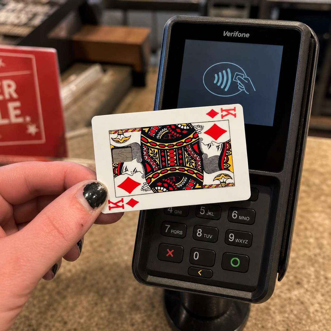 King of Diamonds Credit Debit Card Skin Cover Sticker Chip Funny Decal – 2 Pack