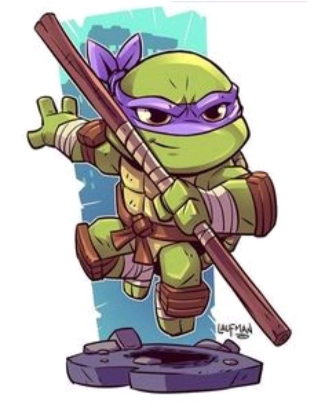 TMNT STICKER X LOT OF 6 XVYNIL HIGH GLOSS DIECUT STICKER X 3X2 INCHES STICKER X