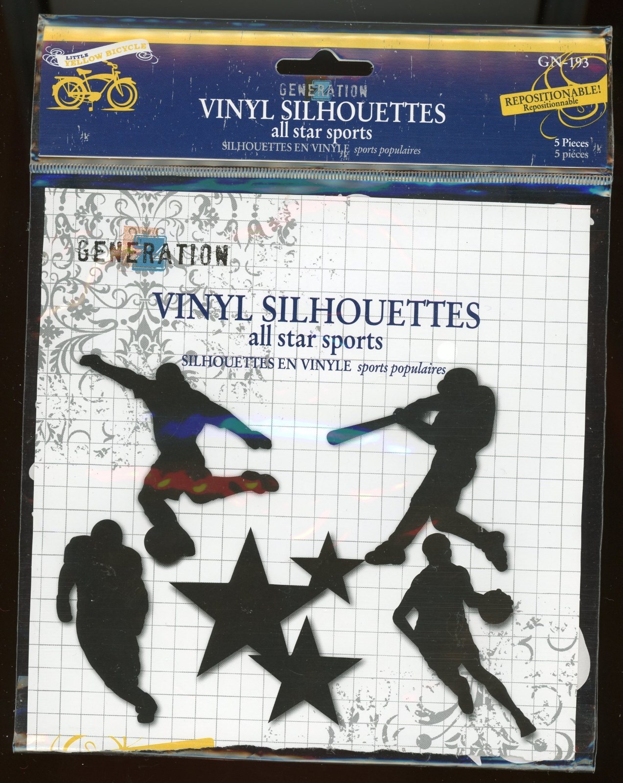 Sports Silhouette 6" Baseball Basketball Soccer Football Stars Black Vinyl B5-B