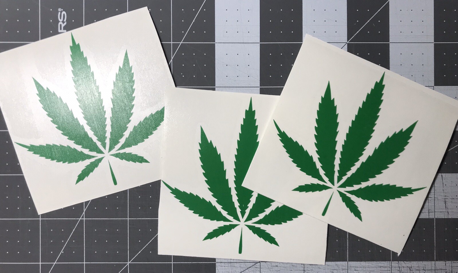 MARIJUANA POT LEAF Wholesale Lot 3 Vinyl Decal Stickers Window Bumper 3.5”