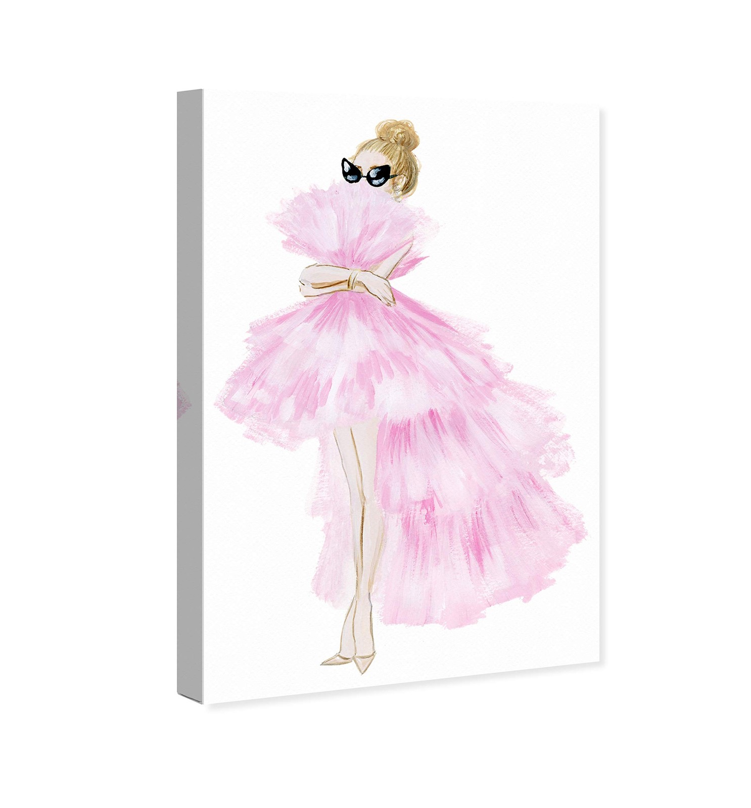 Wynwood Studio Fashion and Glam Wall Art Canvas Prints 'Pink Tutu Dress' Home…