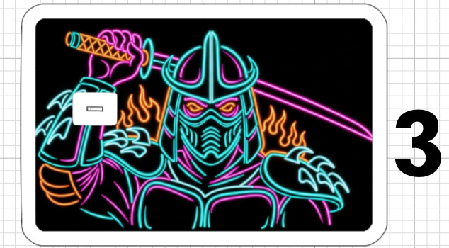 Teenage Mutant Ninja Turtles Credit Debit ATM Card Skin Sticker Neon TMNT USA