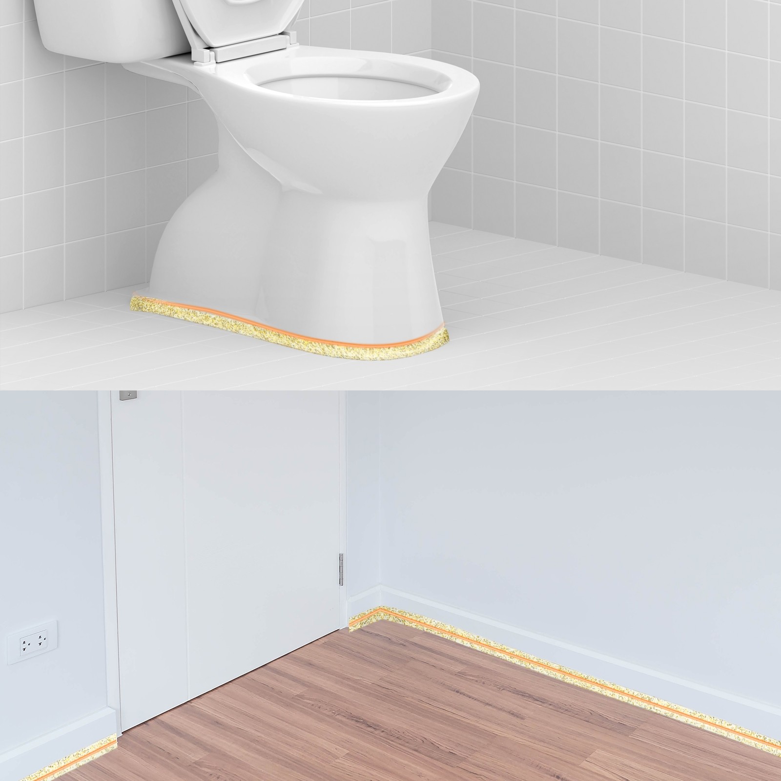 1Pcs 0.3"×19.7Ft Caulk Tape Molding Trim, PVC Self Adhesive Flexible Trim(White)