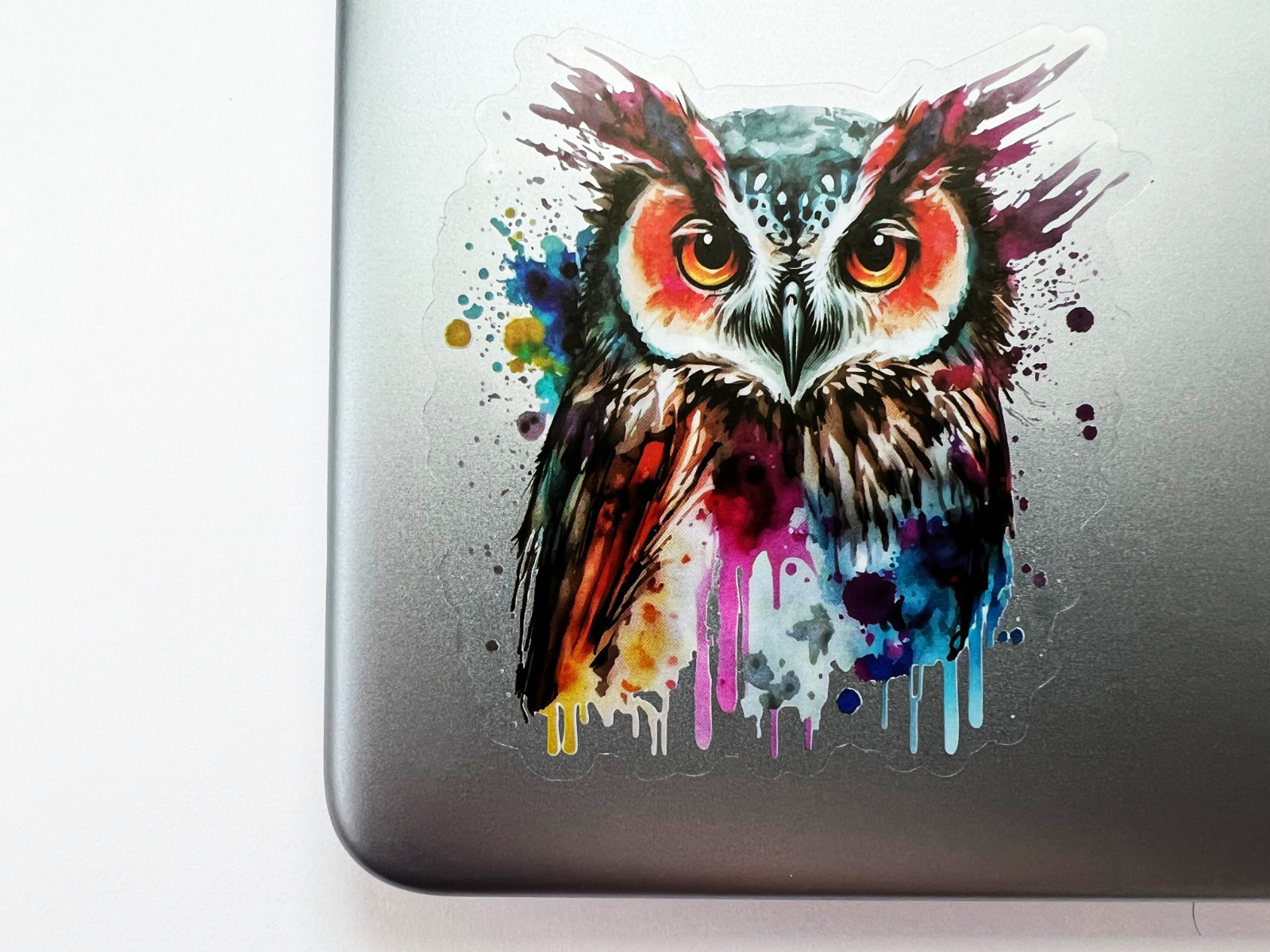 2x Snow Barn Owl 3in Transparent Stickers Nature Hiking Camping Phone Laptop