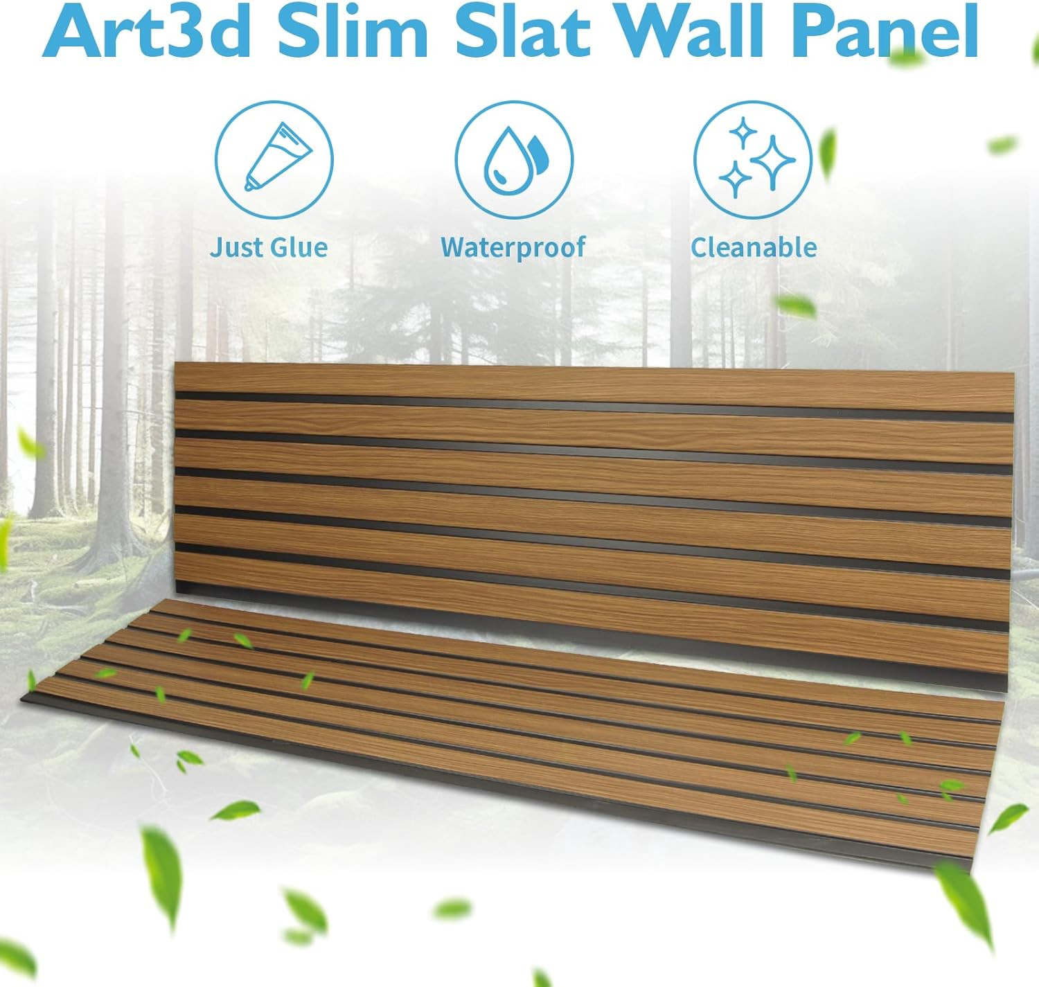 4-Pack Glue-On Six-Grid Wainscoting Panel for Interior Wall Decor – 104 X 12 Inc