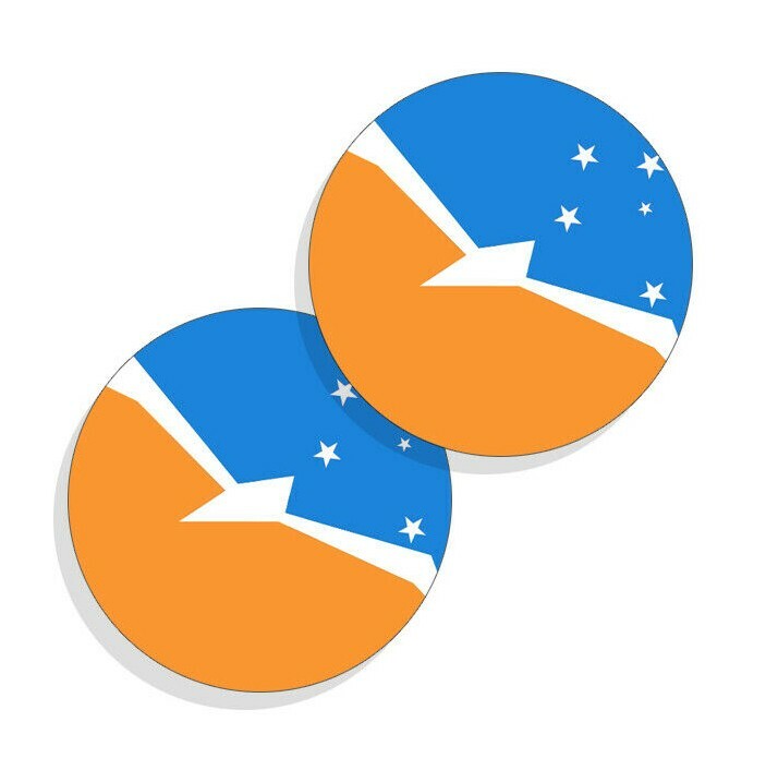 Argentina Antarctica Flag Stickers Flag Decals Vinyl Indoor Outdoor Round 4pack