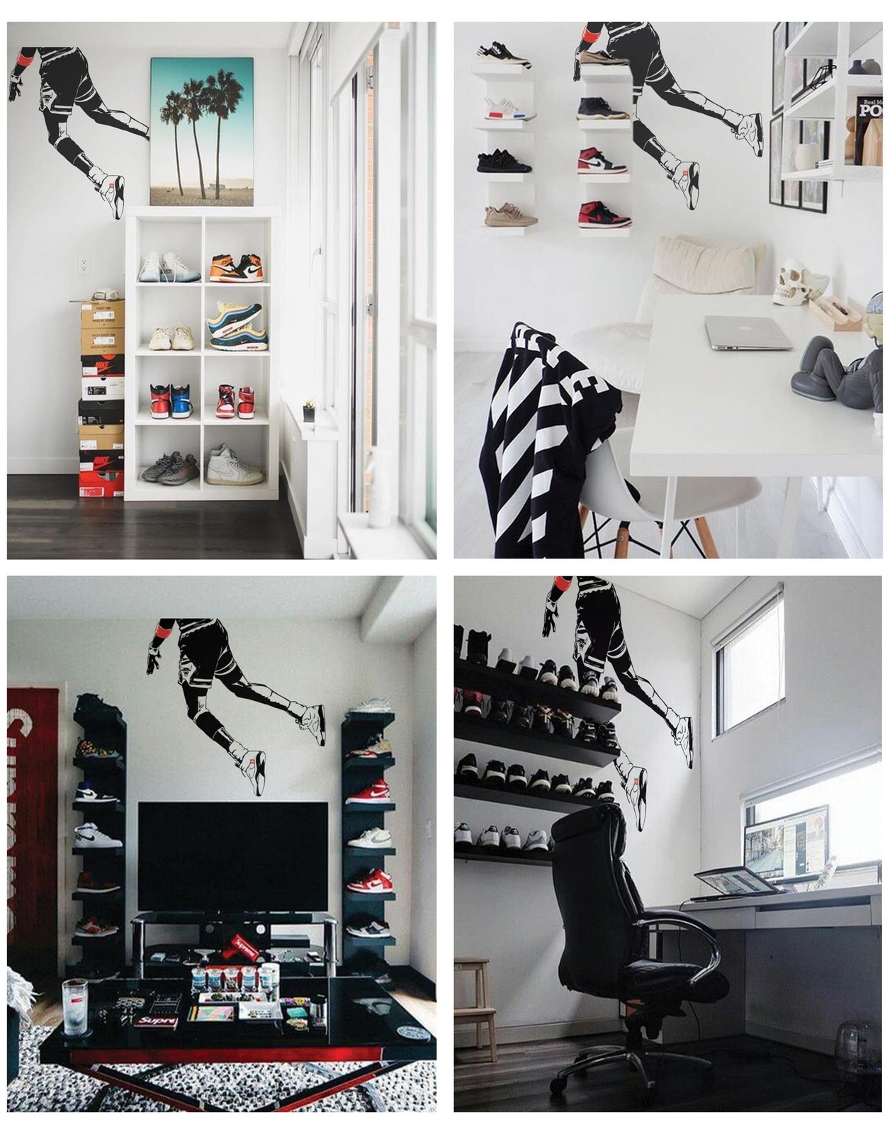 Dunking Wall Decal. Sneakerhead Wall Decor. Hypebeast Basketball Dunk Wall Art.