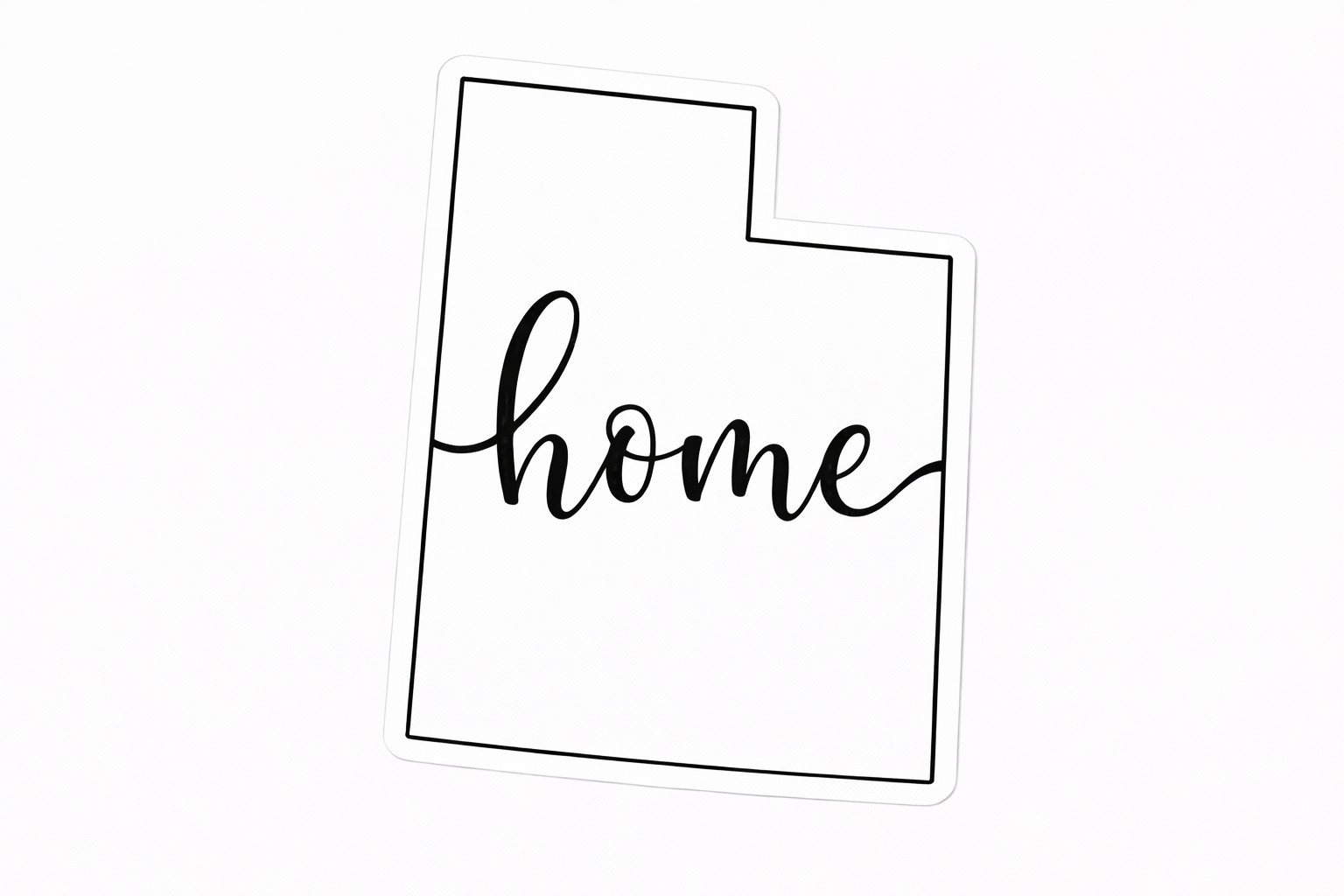 Utah Home Sticker Utah State Outline Vinyl Decal Car Laptop