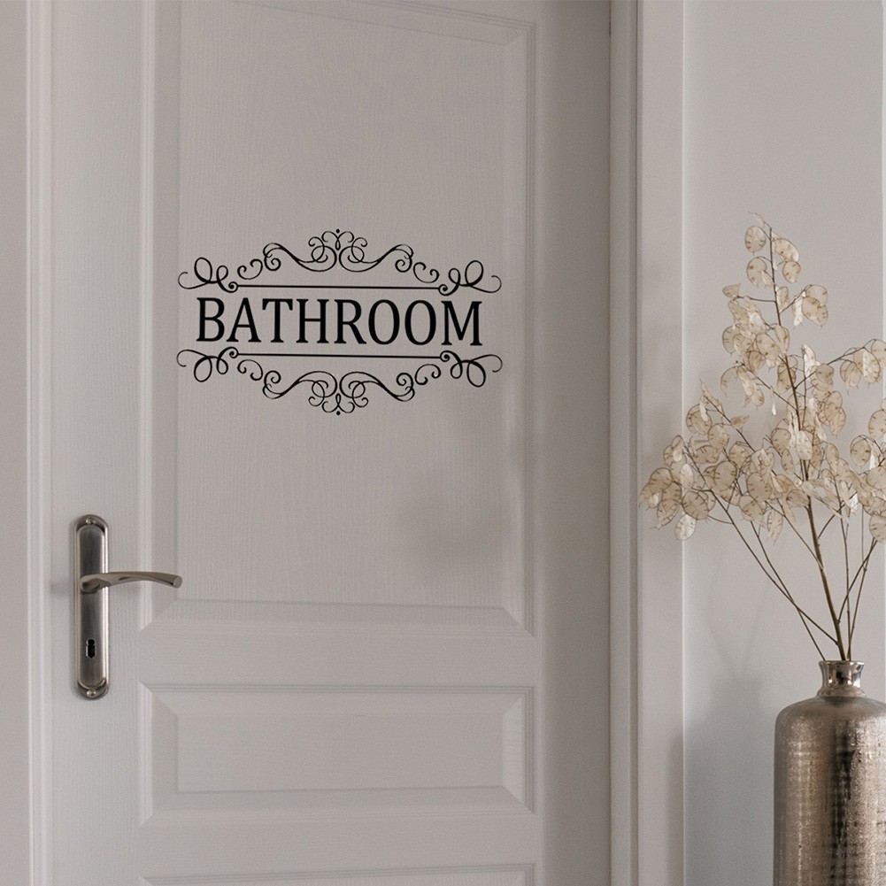 Bathroom Door Sign Lanel Sticker Decorative Sticker For Bathroom Toilet