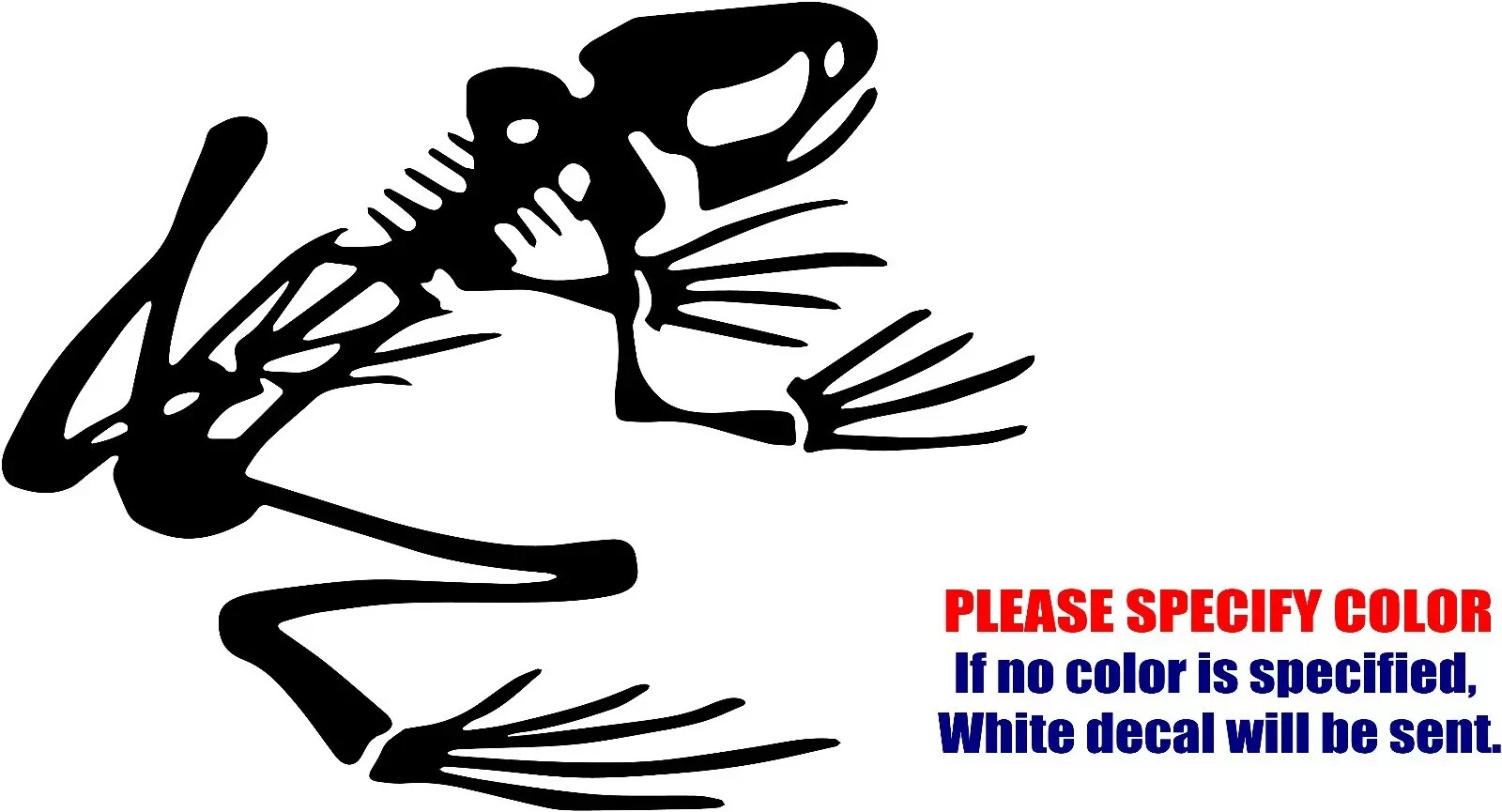 Frog Skeleton Vinyl Decal Sticker Car Truck Window Bumper Various Sizes