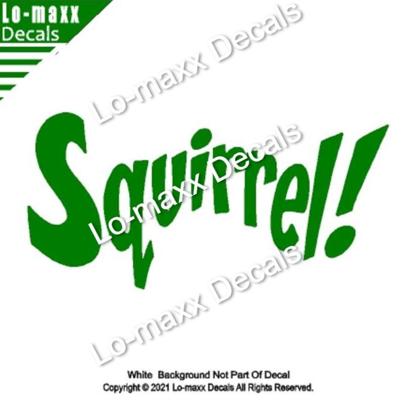 Squirrel! Funny Cute Original Custom Art High Performance Die Cut Vinyl Decal