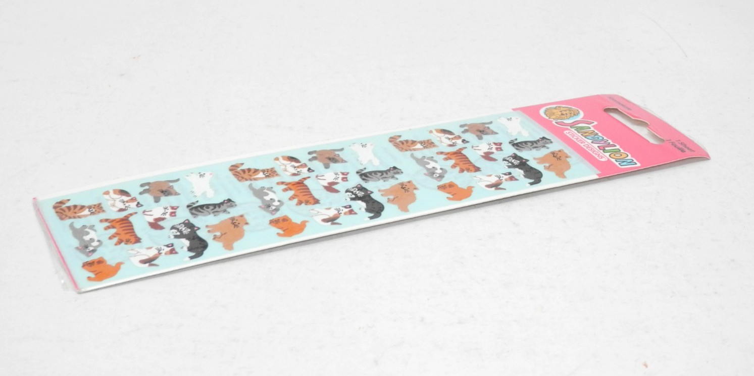 Sandy Lion CAT Stickers • Decals Vintage Kitties Feline Variety Small SEALED