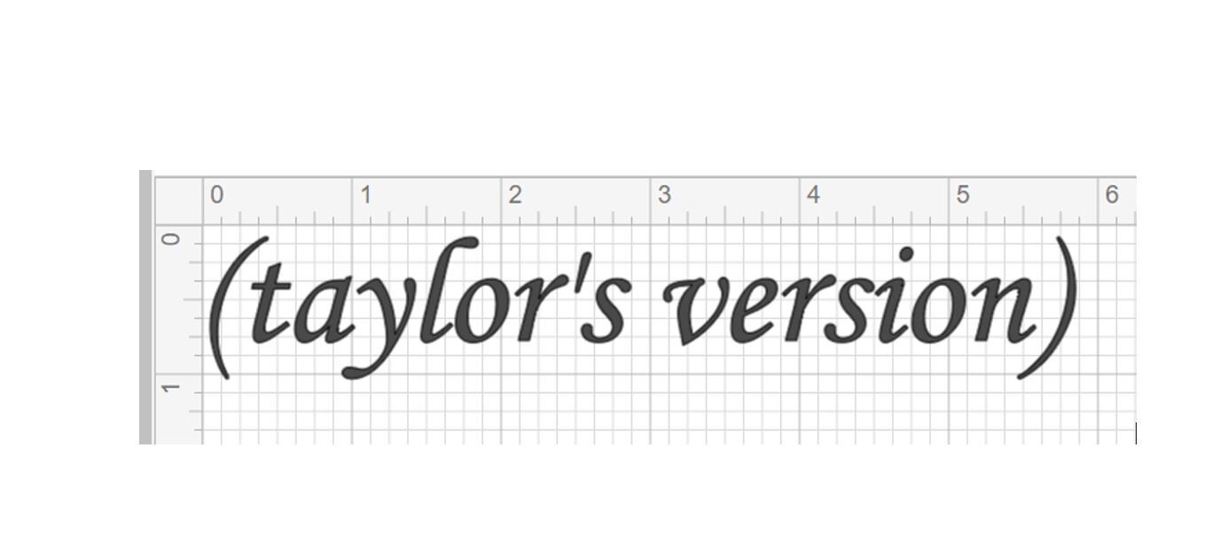 Taylor's Version Taylor Swift Computer/Car/Cup Vinyl Decal 1×6