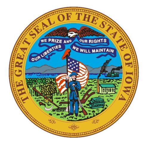 Iowa State Seal Sticker Decal R534