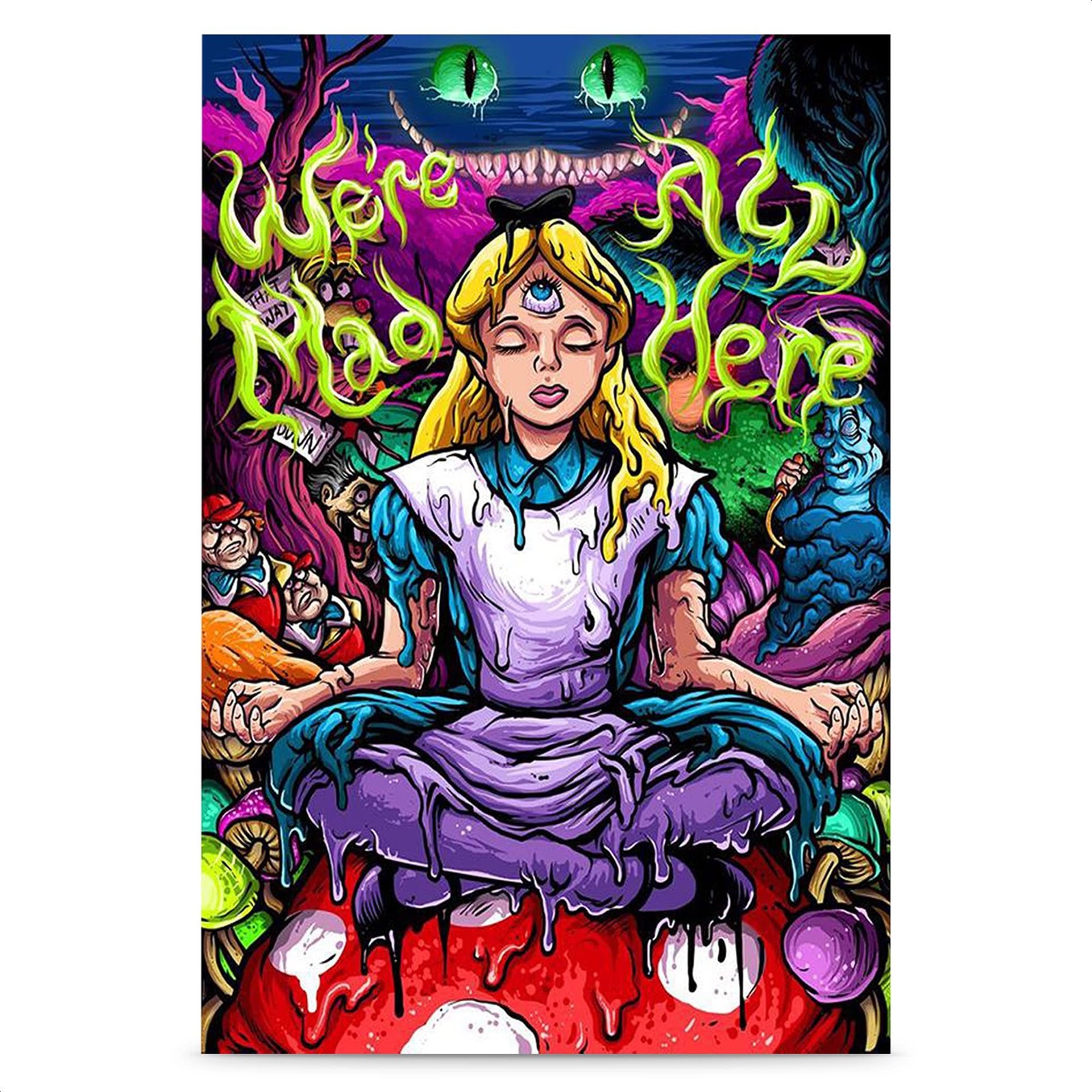 Halloween Psychedelic Tapestry for Bedroom Wall Decor – Spooky Canvas Wall