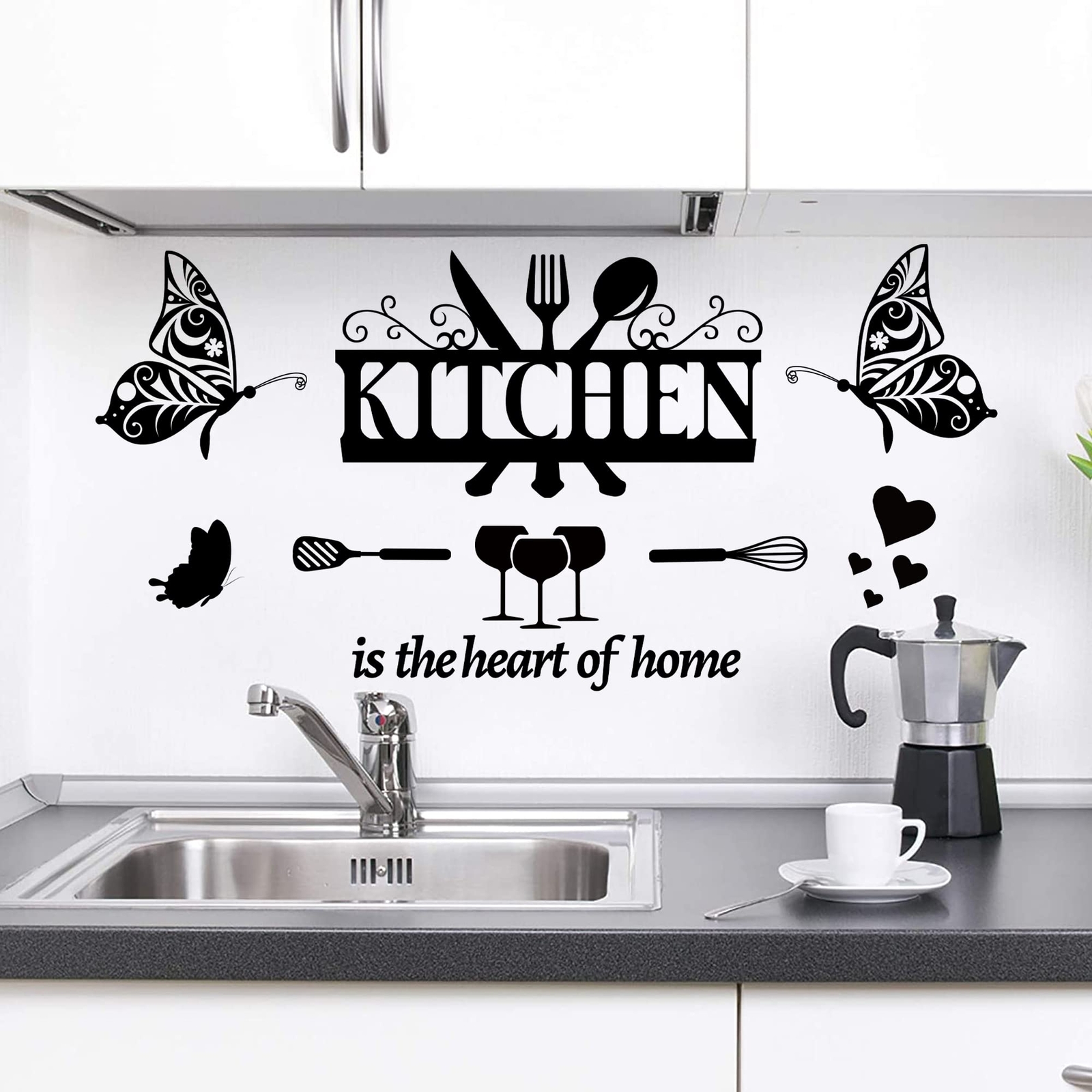 Large Kitchen Wall Decals Quotes The Kitchen is The Heart of Home Sign Decor