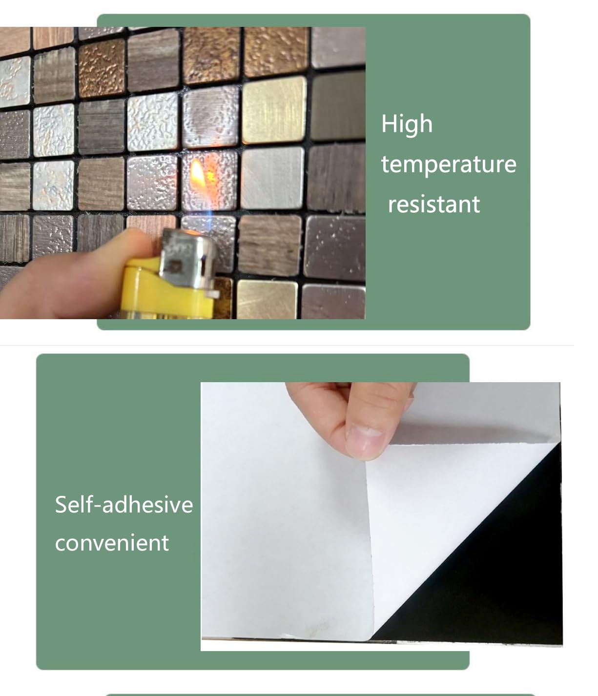 Peel and Stick Metal Backsplash Tile Stick on Kitchen 3D Wall Decor Aluminum …