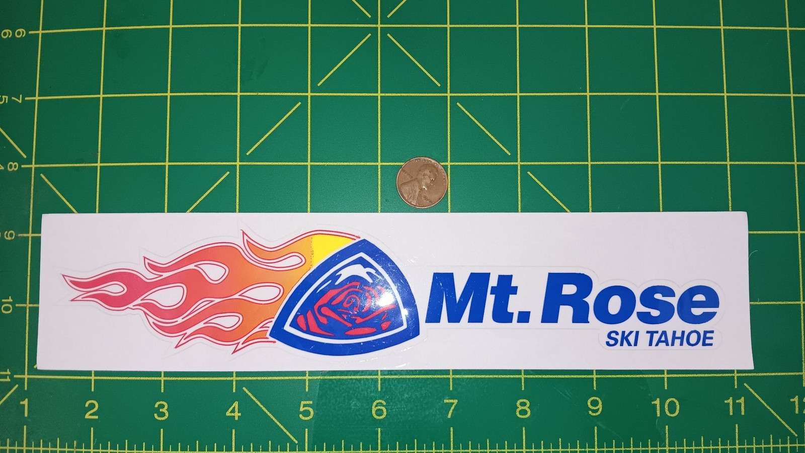 Mt. Rose Sticker Decal Ski Tahoe Vinyl 11in Flame Logo Blue White Car Laptop