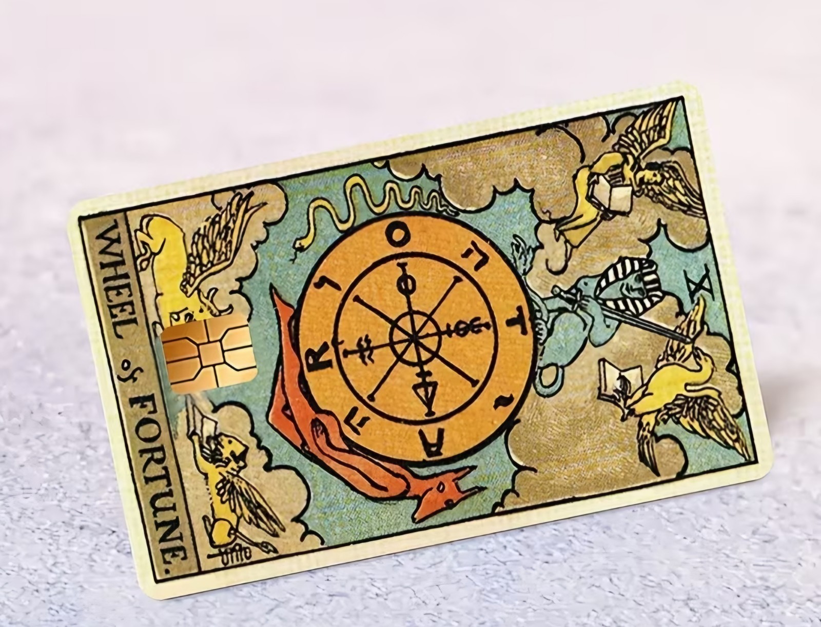 Wheel of Fortune Tarot Credit Card Skin Sticker Free Shipping US Seller