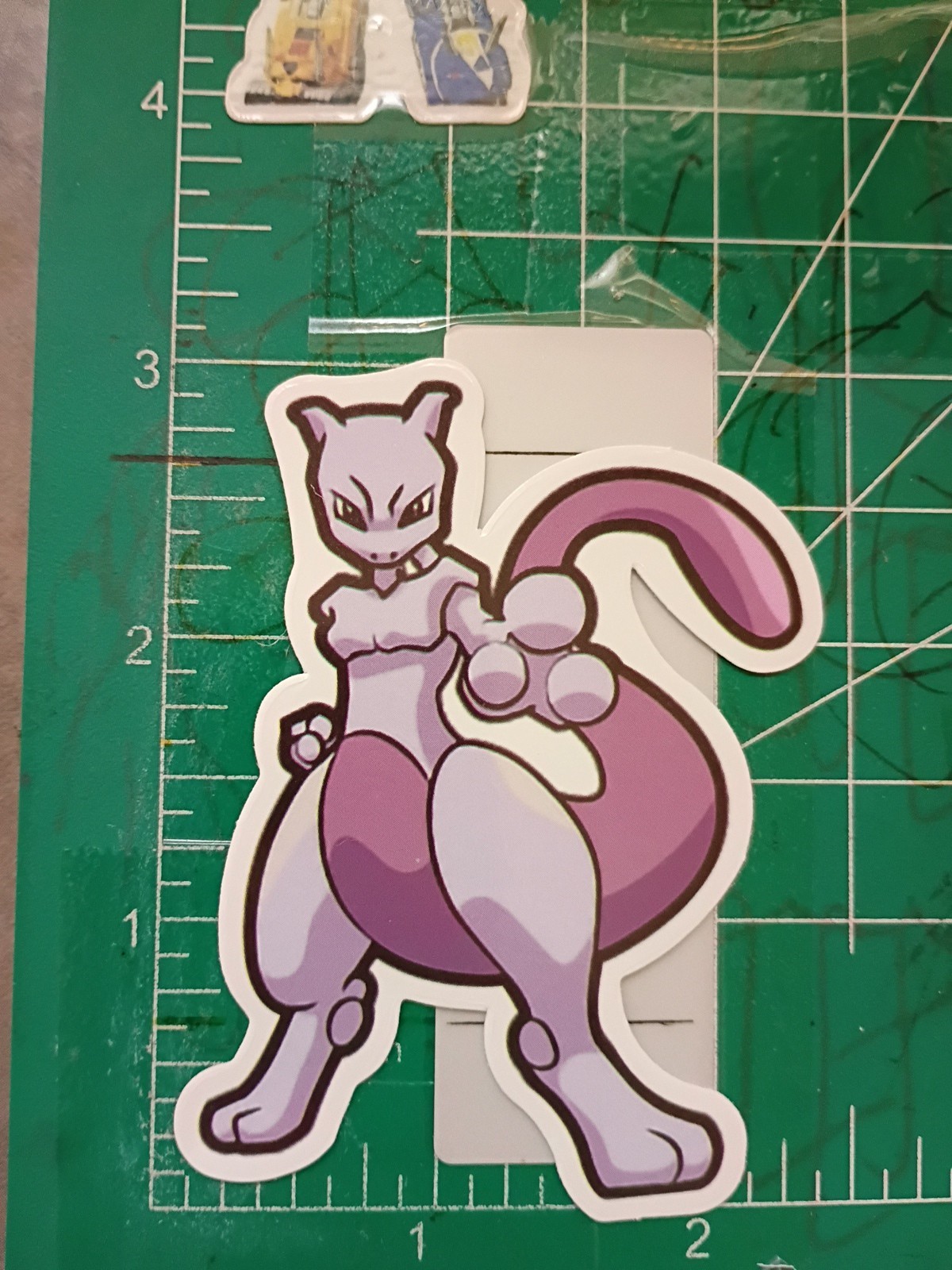 POKEMON STICKER X MEWTWO 3X3 INCHES STICKER X VYNIL DIE CUT STICKER HIGH GLOSS