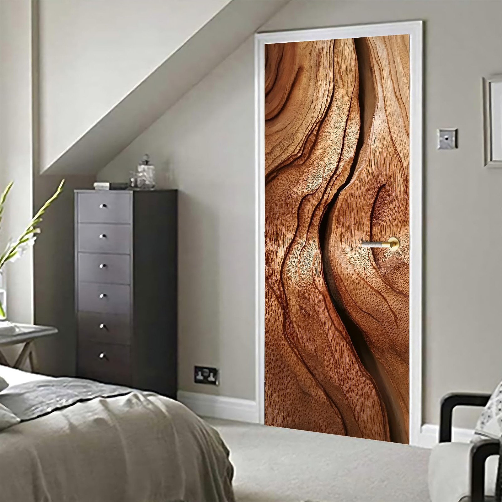 3D Door Decals Stickers, Peel Stick Wall Murals Vinyl Wallpaper -Adhesive Mur…