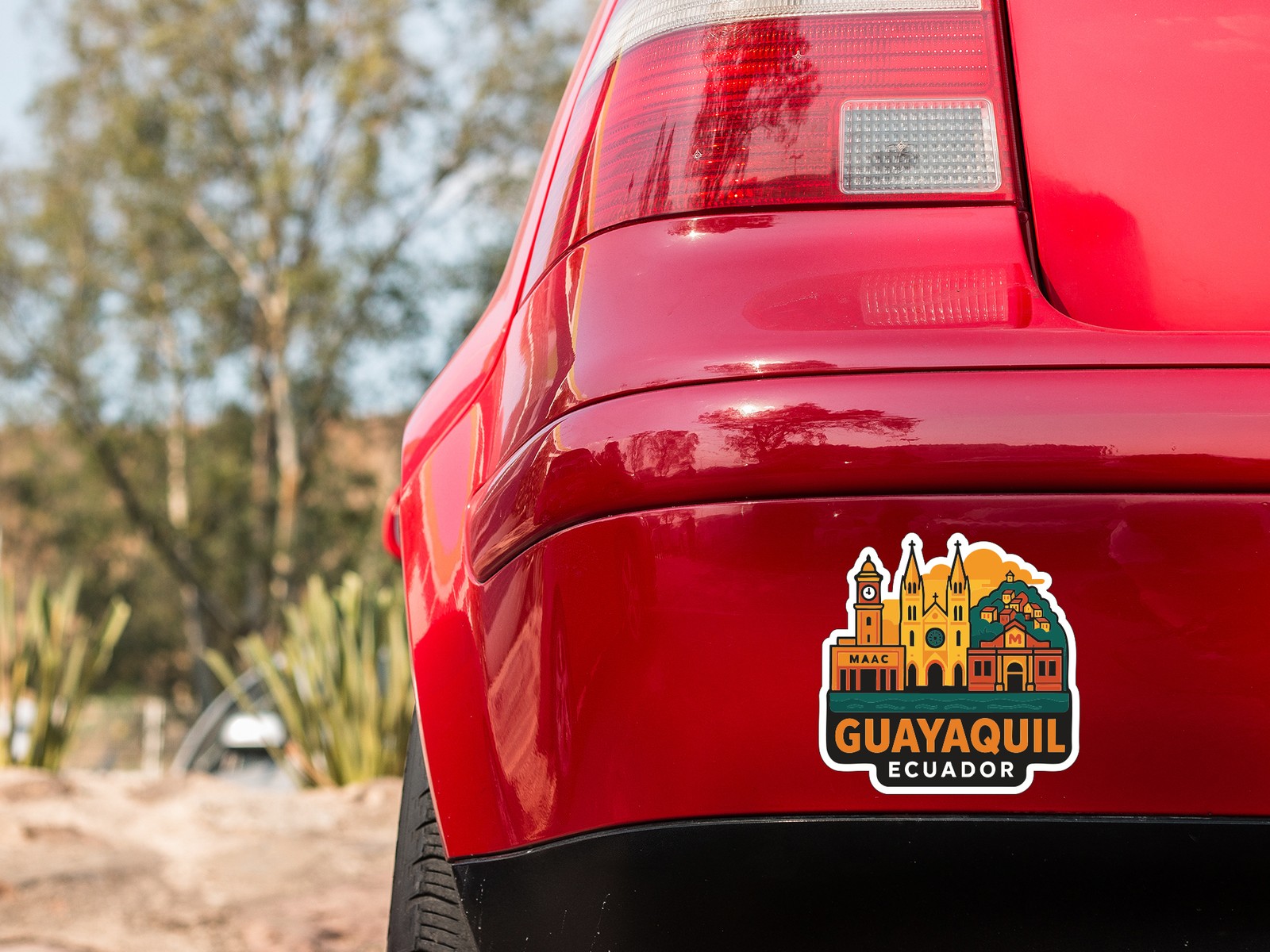 Guayaquil Ecuador Sticker Decal Vinyl Die-Cut City Skyline Landmark Design