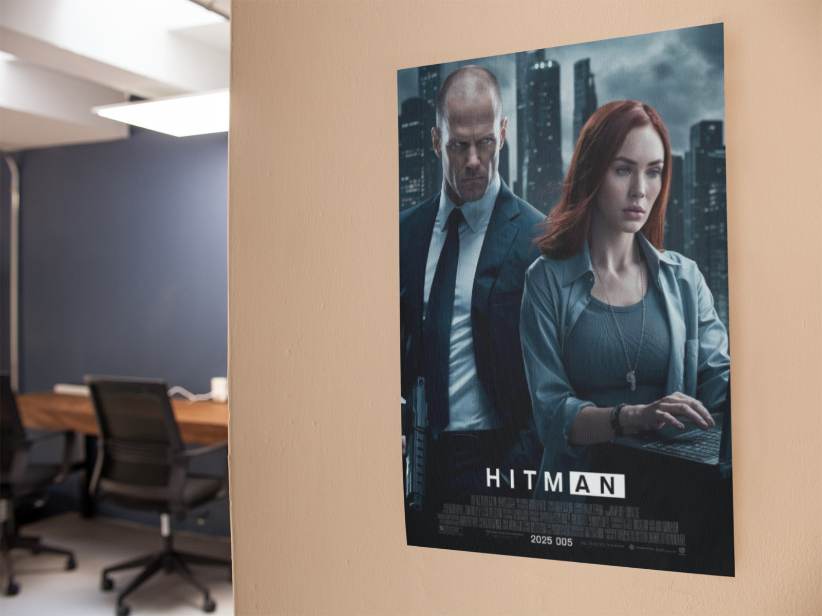 HITMAN Movie Wall Vinyl Decal Poster CANVAS Print (Removable Adhesive)