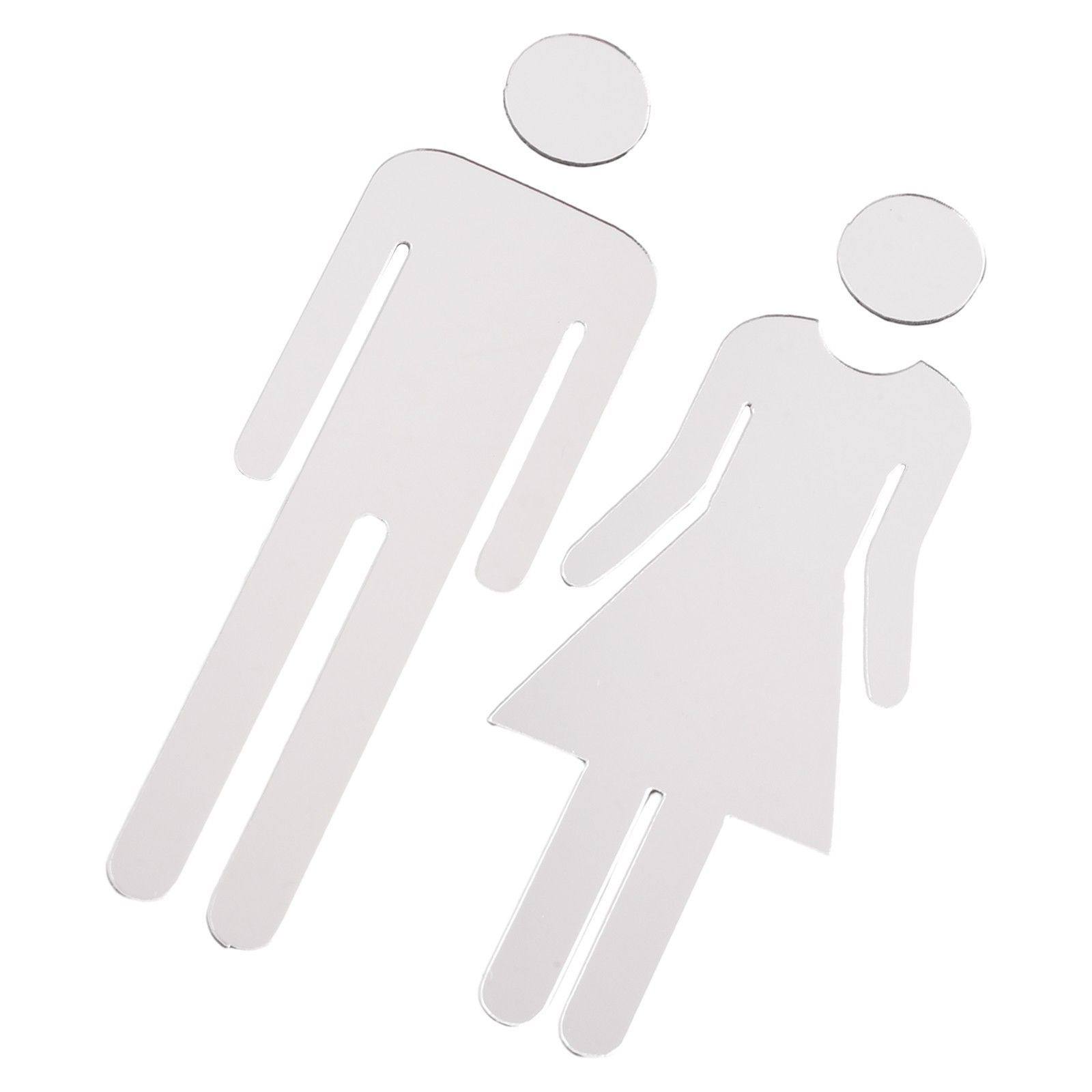 Brand New Sticker Toilet Sign Signage WC Door 1 Pair 3D for acrylic Bathroom
