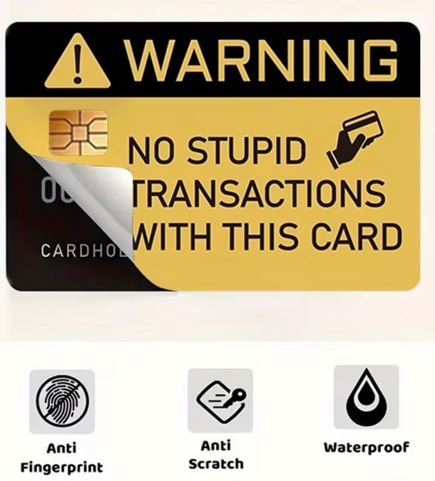 No Stupid Cardboard Credit Card Debit Card Skin Funny Decal Wrap Sticker Decal