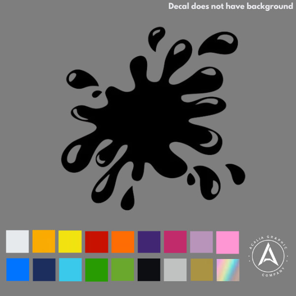 Paint Splatter Sticker Vinyl Decal – Paintball Splat Shot Wall Car Window Bumper