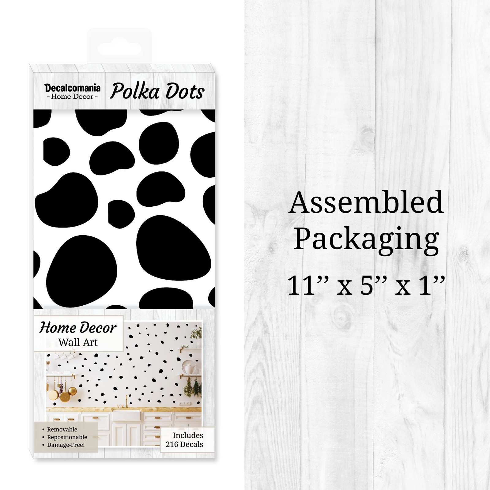 WALL PALZ Black Dots Wall Decals 216 Count