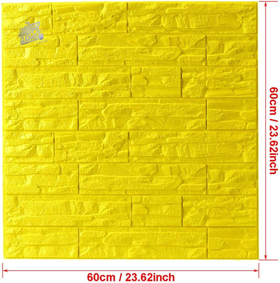 3D Brick Wallpaper Self Adhesive Wall Sticker Kitchen Panel White 1pc