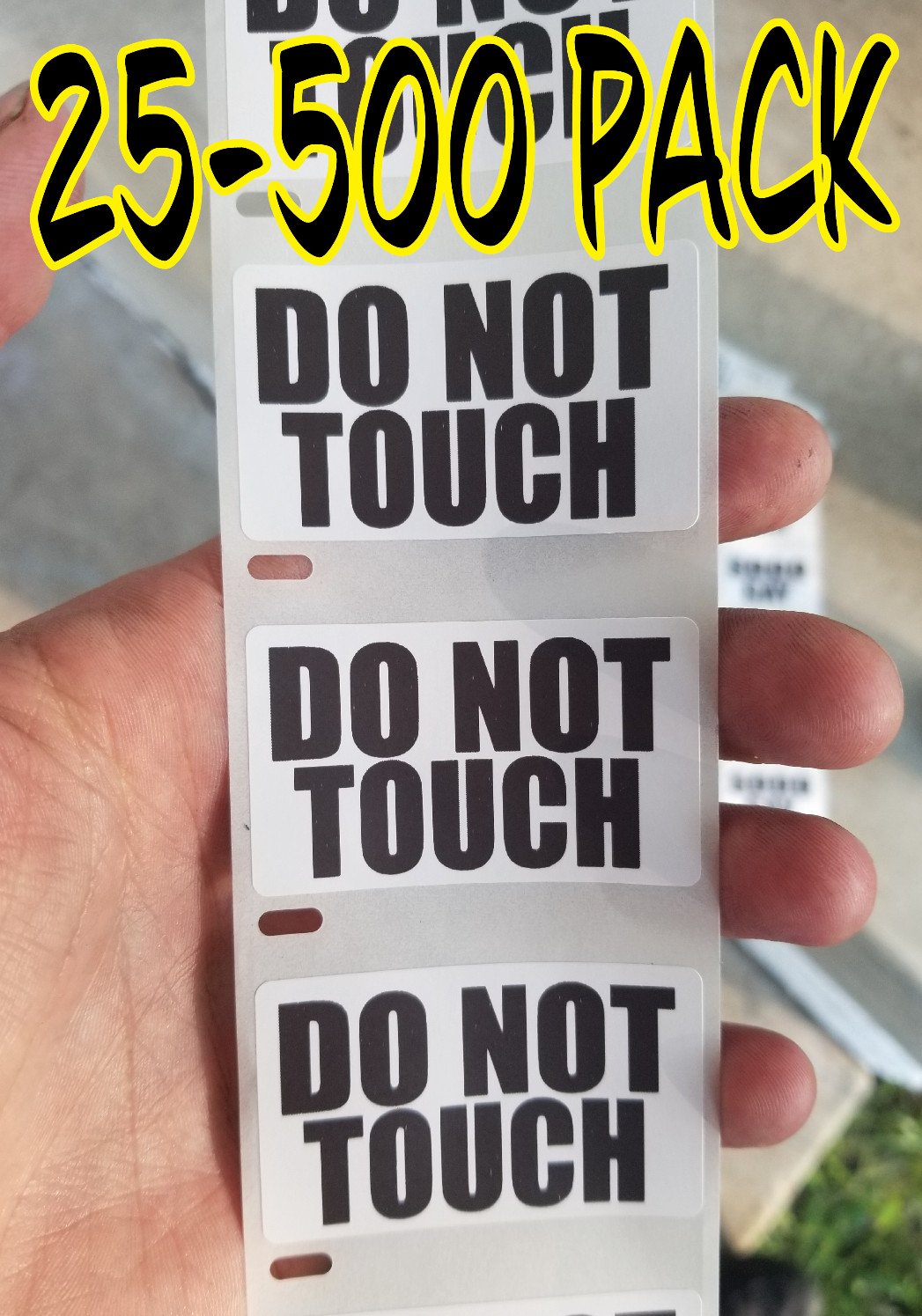 DO NOT TOUCH WARNING STICKERS 25-1000 Pack Label decal gag joke decal